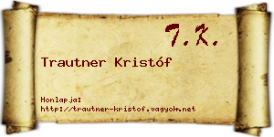 Trautner Kristóf névjegykártya
